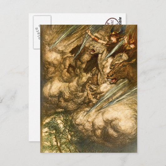 Ride van het Briefkaart Valkyries (Voorkant / Achterkant)