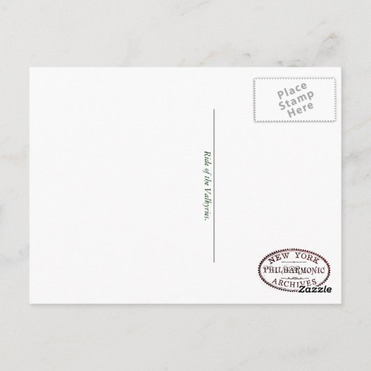 Ride van het Briefkaart Valkyries (Achterkant)