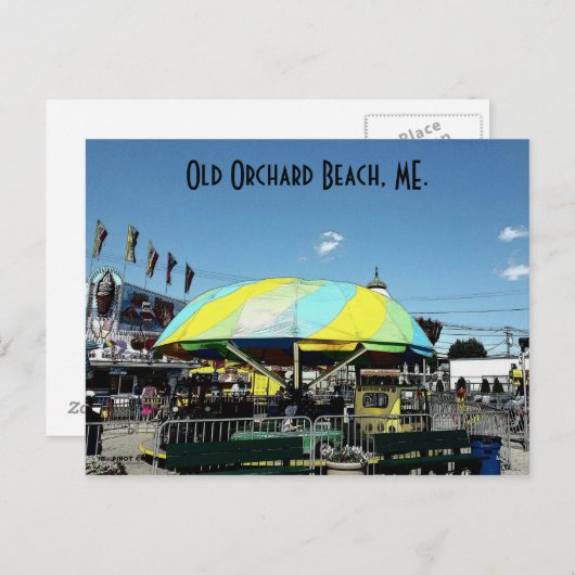 Ride van het wagenpark Kiddes Car en Truck Amuseme Briefkaart (Voorkant / Achterkant)