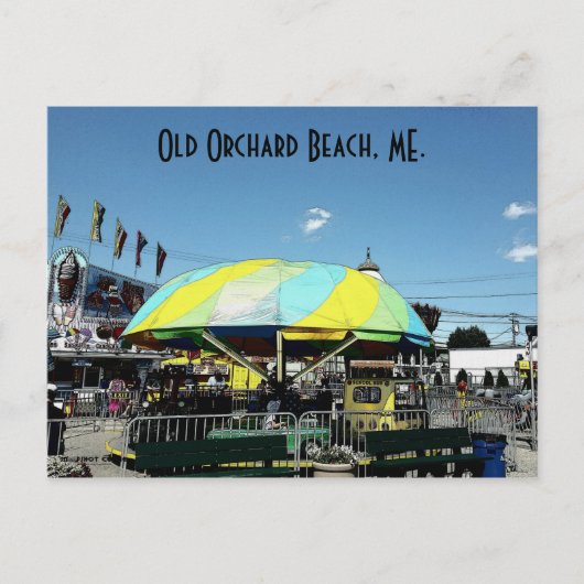 Ride van het wagenpark Kiddes Car en Truck Amuseme Briefkaart (Voorkant)