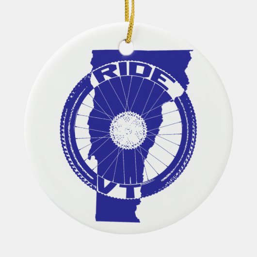 Ride Vermont Keramisch Ornament (Voorkant)