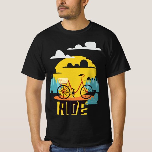 Ride – Vibrant Bicycle Adventure T-shirt (Voorkant)