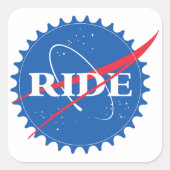 Ride Vierkante Sticker (Voorkant)