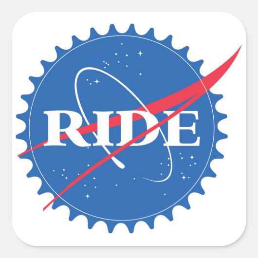 Ride Vierkante Sticker (Voorkant)