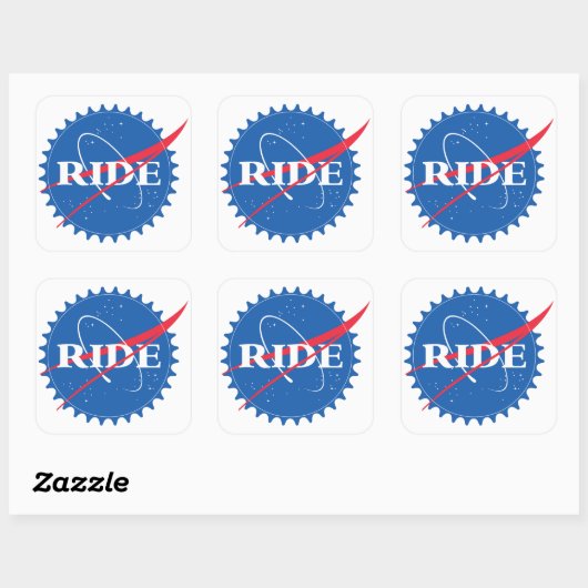 Ride Vierkante Sticker (Vel)