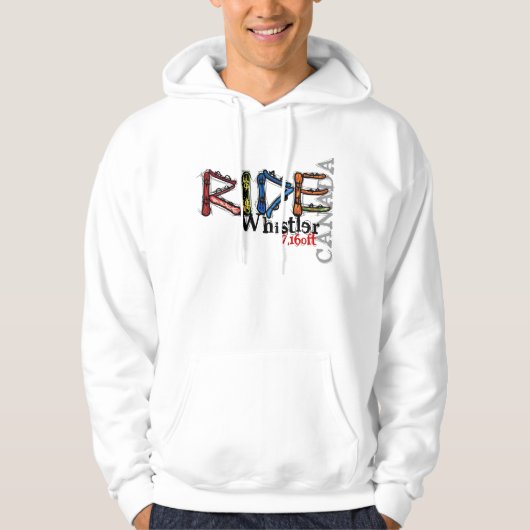 Ride Whistler Canada snowboardhoodie Hoodie (Voorkant)