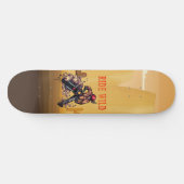Ride Wild Desert Motocross Motorcycle Rider Persoonlijk Skateboard (Horizontaal)
