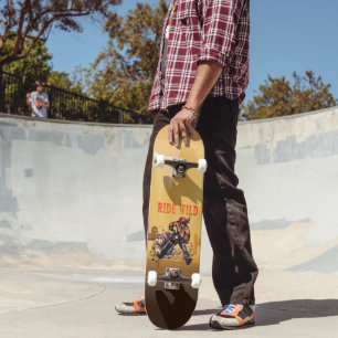 Ride Wild Desert Motocross Motorrijder Persoonlijk Skateboard