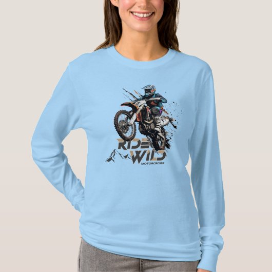 Ride Wild | Lange mouwen voor dames T-shirt (Voorkant)