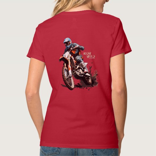 Ride Wild | V-hals voor dames T-shirt (Achterkant)