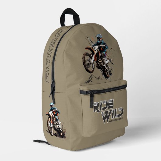 Ride Wind | Print Cut Sew Bag Bedrukte Rugzak (Achterkant Hoek Links)