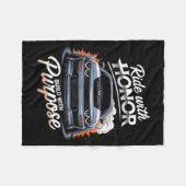 Ride With Honor Car Lover Fleece Deken (Voorkant (Horizontaal))