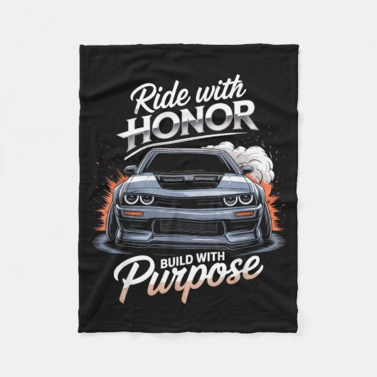 Ride With Honor Car Lover Fleece Deken (Voorkant)