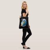 Ride with Jesus | Surfende Jezus Illustratie Tote Bag (Op model)