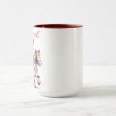 Ride with Joy - Schattigee cowgirl op haar gevlekt Mok (Midden)