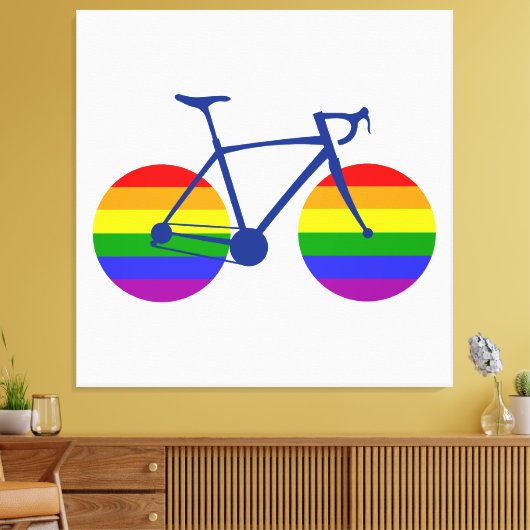 Ride with Pride Bike Canvas Afdruk (Insitu (Woonkamer))
