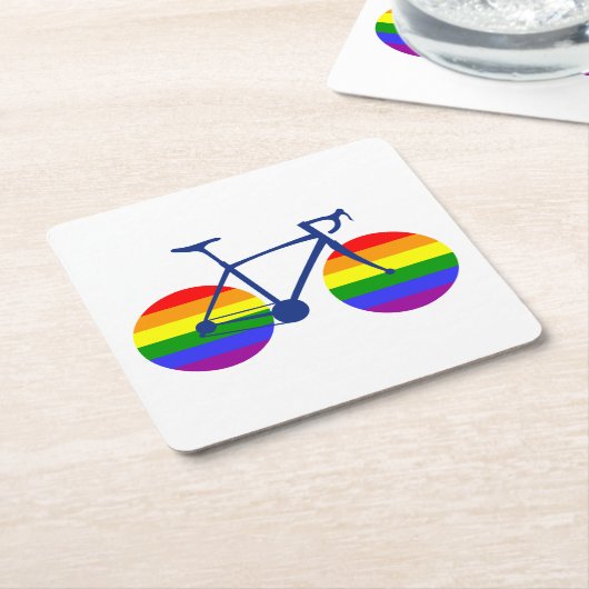 Ride with Pride Bike Kartonnen Onderzetters (Schuin)