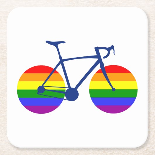Ride with Pride Bike Kartonnen Onderzetters (Voorkant)