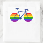 Ride with Pride Bike Rechthoekige Sticker (Tas)