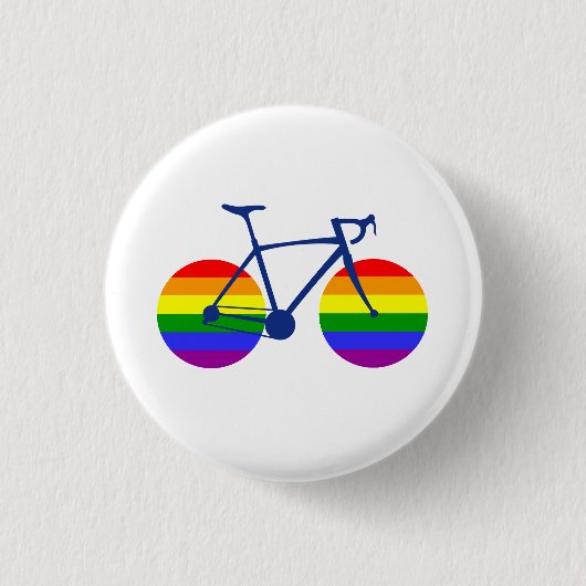 Ride with Pride Bike Ronde Button 3,2 Cm (Voorkant)