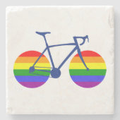 Ride with Pride Bike Stenen Onderzetter (Voorkant)