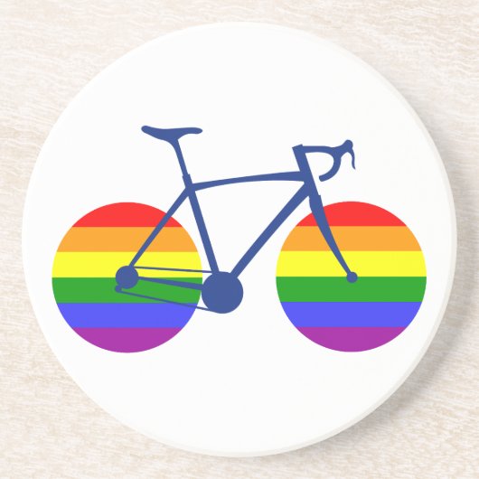 Ride with Pride Bike Zandsteen Onderzetter (Voorkant)