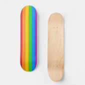 Ride with Pride: Regenboogvlag Persoonlijk Skateboard (Voorkant)