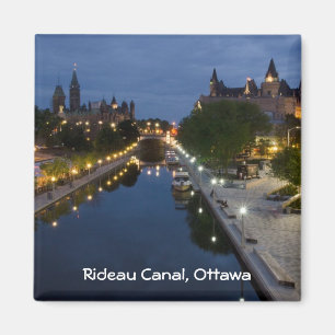 Rideau Canal en Sussex Drive 's nachts. Magneet