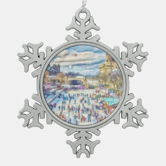 Rideau Canal Ottawa Canada Tin Sneeuwvlok Ornament (Voorkant)