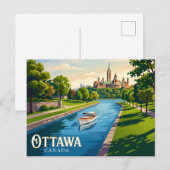 Rideau Kanaal Canada Briefkaart (Voorkant / Achterkant)