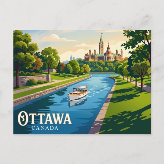 Rideau Kanaal Canada Briefkaart (Voorkant)