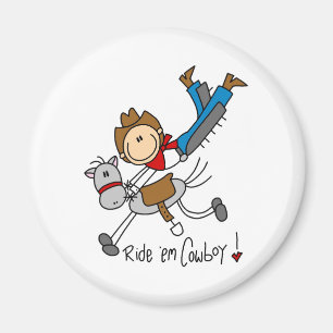 Ride'Em Cowboy Stick Figuur Magnet