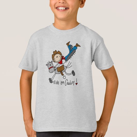 Ride'Em Cowboy Stick Figuur Shirt (Voorkant)