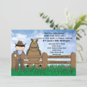 Ride'em Cowboy Uitnodiging (Staand voorkant)