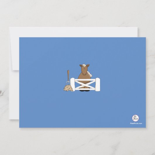 Ride'em Cowboy Uitnodiging (Achterkant)