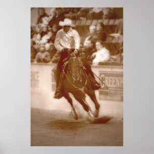 Ride'Em Cowboy-vingerafdrukken Poster