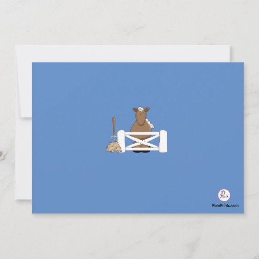 Ride'em Cowgirl Uitnodiging (Achterkant)