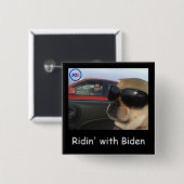 Riden' met Biden 2020 Vierkante Button 5,1 Cm (Voorkant /achterkant)