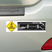Rider aan boord en ik rijd hier. bumpersticker (Op auto)