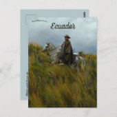 Rider and Horse in Cotopaxi Ecuador Briefkaart (Voorkant / Achterkant)