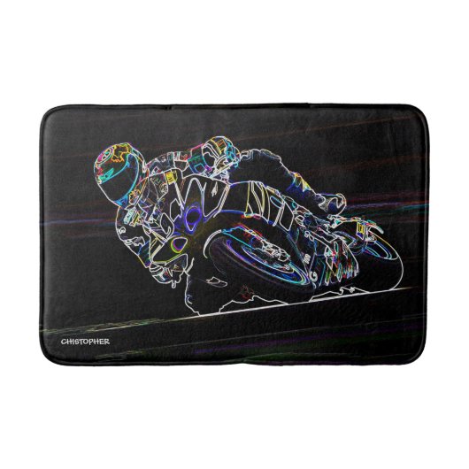Rider Circle Racing Schets Badmat (Voorkant)
