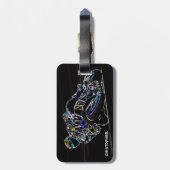 Rider Circle Racing Schets Bagagelabel (Achterkant verticaal)