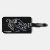 Rider Circle Racing Schets Bagagelabel (Achterkant horizontaal)