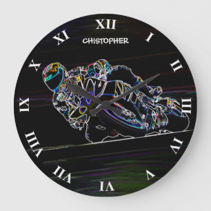 Rider Circle Racing Schets Grote Klok