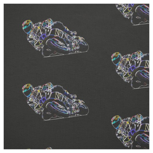 Rider Circle Racing Schets Stof (Swatch)