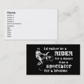 Rider for a Minute Dirt Bike Visitekaartje (Voorkant / Achterkant)