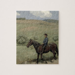 Rider in a Landscape, 1894 (olie aan boord) Legpuzzel