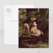 Rider in blauw briefkaart (Voorkant / Achterkant)