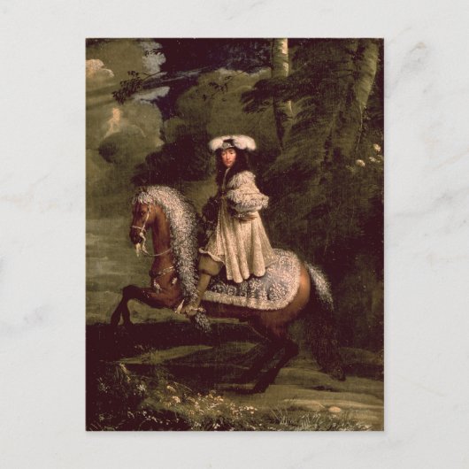 Rider in blauw briefkaart (Voorkant)