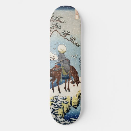 Rider in de winter van de Snow Hokusai japanese uk Persoonlijk Skateboard (Voorkant)